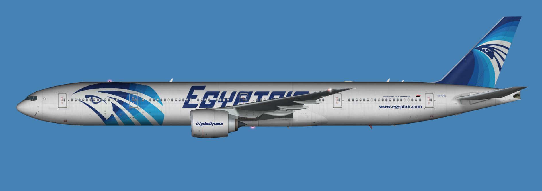boeing 777-300 egyptair fsx